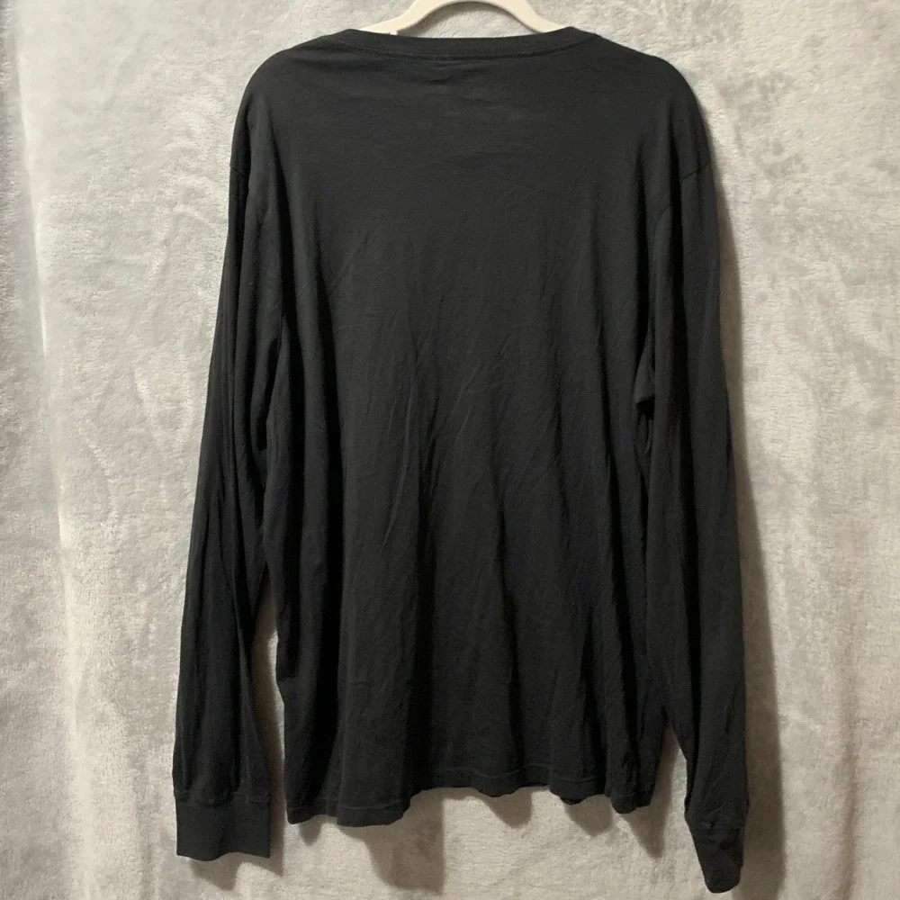 J.Crew Broken In Knit‎ Goods Long Sleeve Henley Shirt Black XXL T Classic